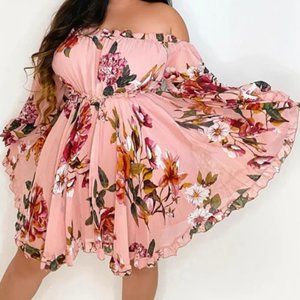 Fashion Nova Cultivate The Soul Floral Mini Dress - Pink